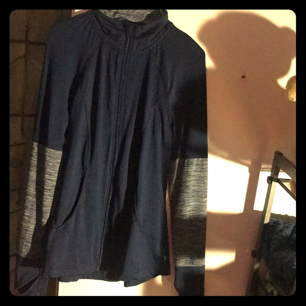 Blue light-weight jacket.